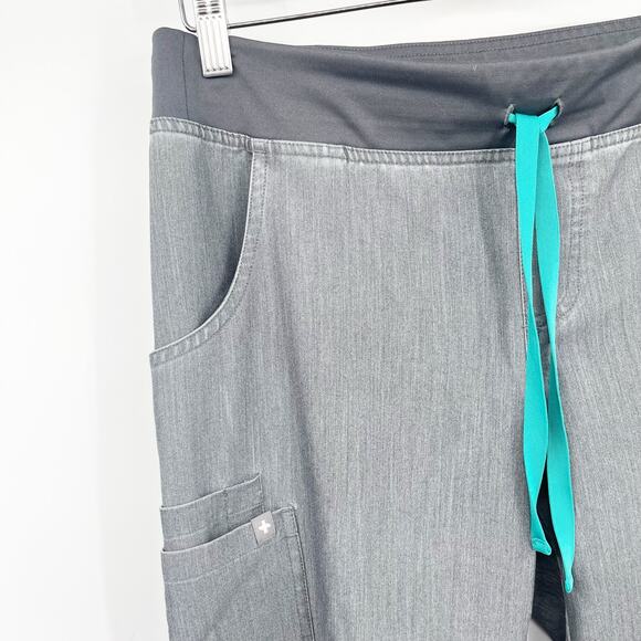 FIGS Womens Kade Cargo Pull On Nursing Medical Scrub Pants Size‎ S Graphite Gray - Picture 6 of 11